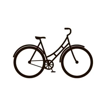 Bicycle icon on white background. Vector illustration. Stock Illustration