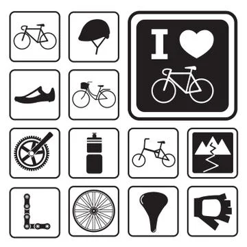 Bicycle icons Stock Illustration