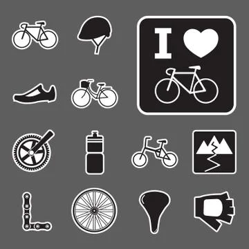 Bicycle icons Stock Illustration
