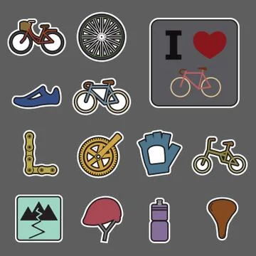 Bicycle icons Stock Illustration