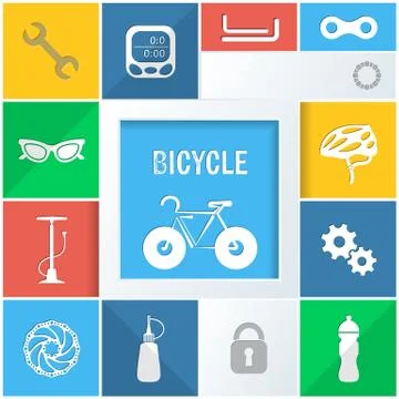 Bicycle icons 스톡 일러스트