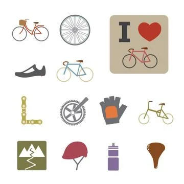 Bicycle icons Stock Illustration
