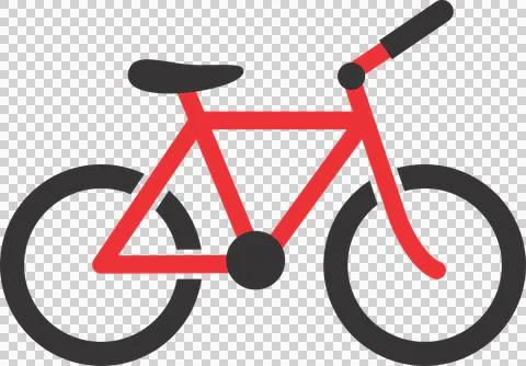 Bicycle image red and black  Stock Illustration