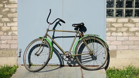 Bicycle at the iron gate Stock Footage 110835638
