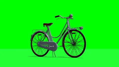 Bicycle isolated on green background Stock Illustration