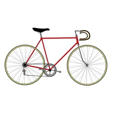 Bicycle isolated on white background Stock Illustration