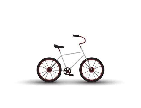 Bicycle Isolated on the White Background. Stock Illustration