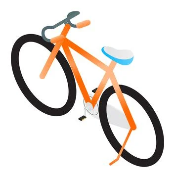 Bicycle of isometric style Stock Illustration