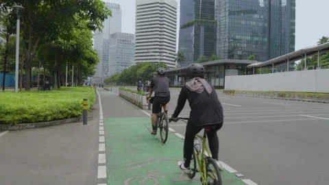 Bicycle lane Stock Footage 220933455