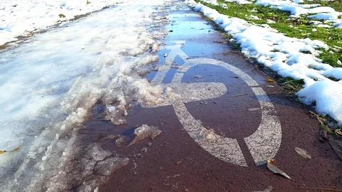 Bicycle lane. Stock Footage 261457107