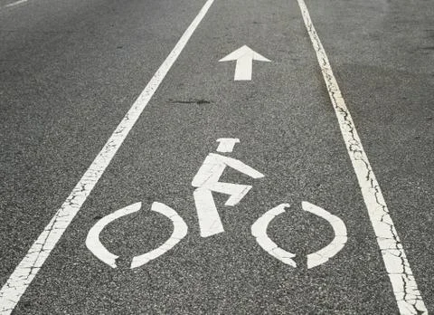 Bicycle lane Stock Photos