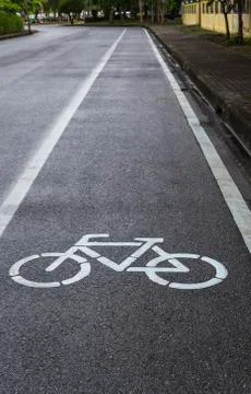 Bicycle lane Stock Photos