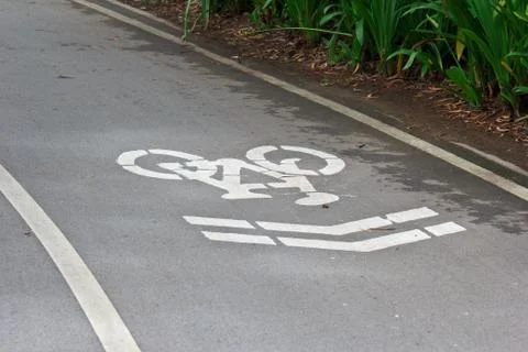 Bicycle lane 스톡 사진