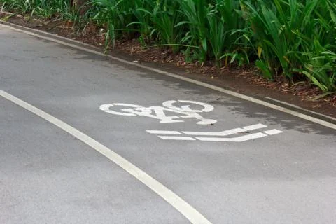 Bicycle lane Foto stock