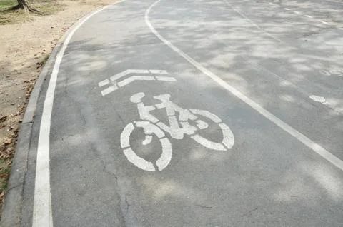 Bicycle lane Stock Photos