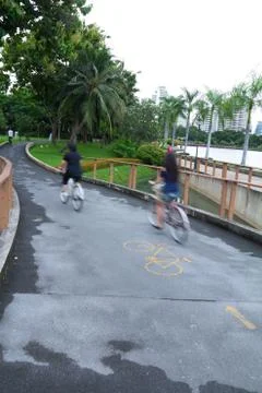 Bicycle lane Stock Photos