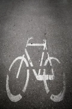 Bicycle lane Stock Photos