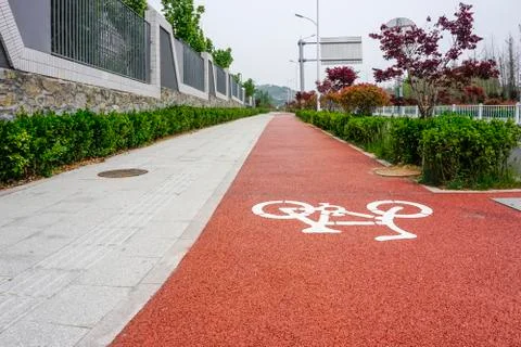 Bicycle lane Stock Photos