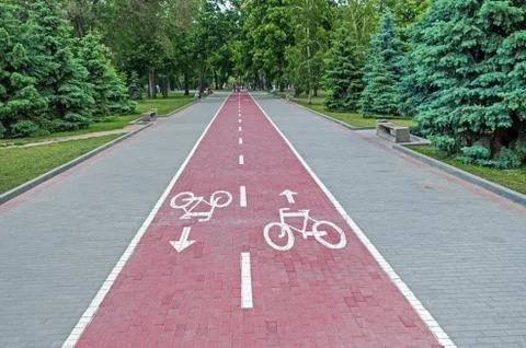 Bicycle lane Stock-Fotos