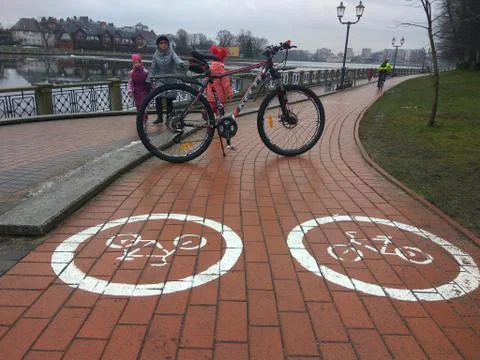 Bicycle lane Stock Photos