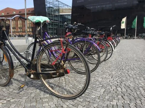 Bicycle line Stockfoto's