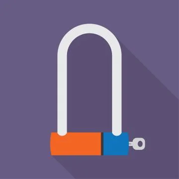 Bicycle lock icon Stock Illustration