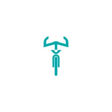 Bicycle logo simple use icon for cyclists Stock Illustration