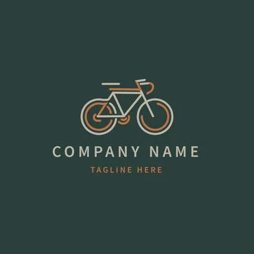 Bicycle logo template featuring a bicycle and a runner icon Stock Illustration