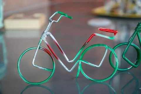 Bicycle made of wire Stock Photos