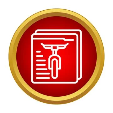 Bicycle maintenance information documents in a file folder Stock Illustration