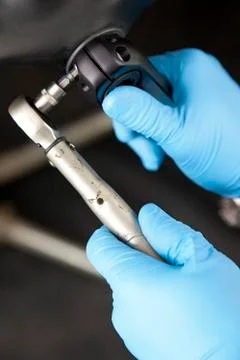 Bicycle maintenance Stock Photos