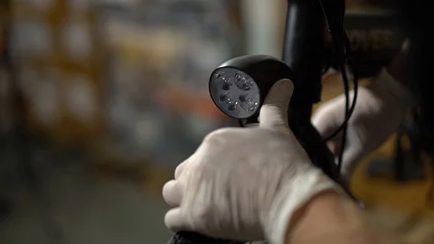 Bicycle maintenance service. Assembling a new bike 4 Stock Footage 112126152