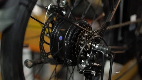 Bicycle maintenance service. Assembling a new bike 10 Stock Footage 112126504