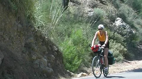 Bicycle in mediterranean landscape  Stock Footage 9972470