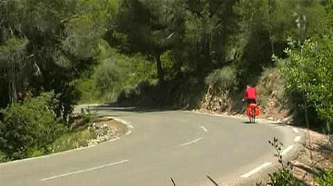 Bicycle in mediterranean landscape  Stock Footage 9973968