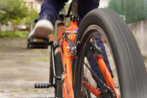 A bicycle in motion. Photos