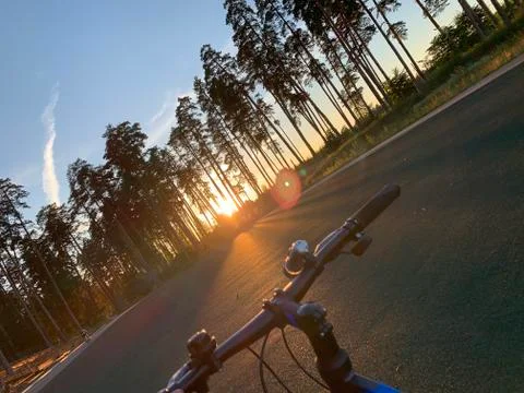 Bicycle on nature side Stock Photos