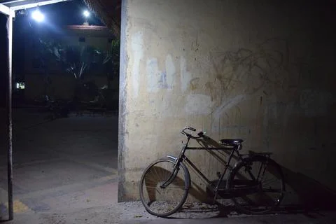 A bicycle in night Stock Photos