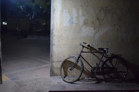 A bicycle in night Stock Photos