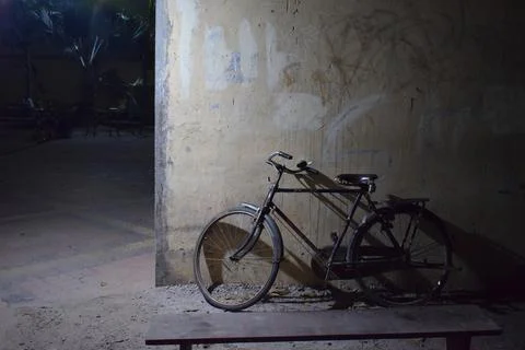 A bicycle in night Stock Photos