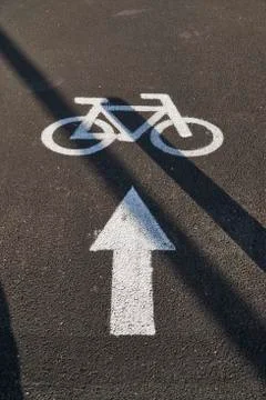 Bicycle-only road mark Stock Photos