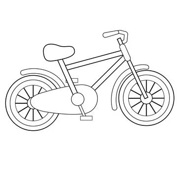 Bicycle outline.  Bicycle icon vector. Illustrazione stock