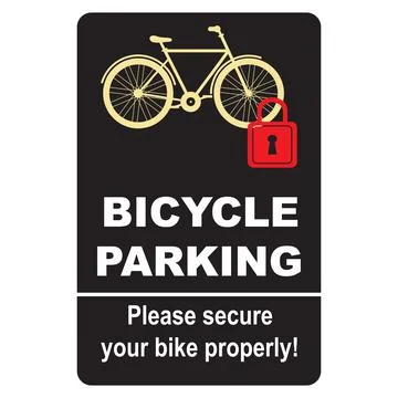 Bicycle with padlock Stock Illustration