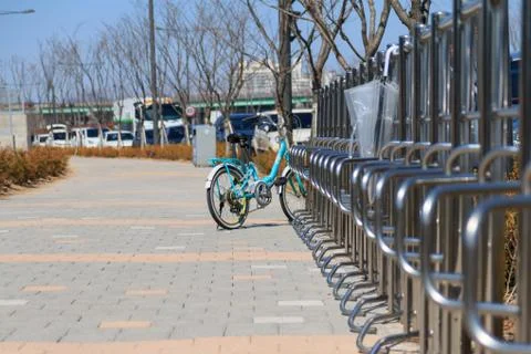 Bicycle parking facility Stock Photos