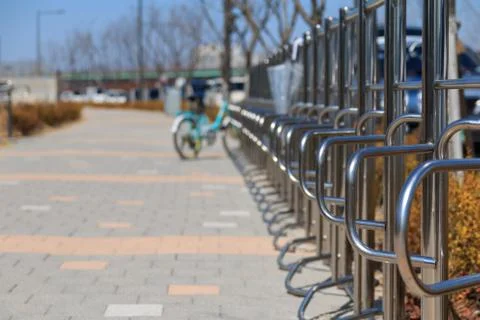Bicycle parking facility Stock Photos