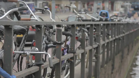 Bicycle parking Video stock 36736686
