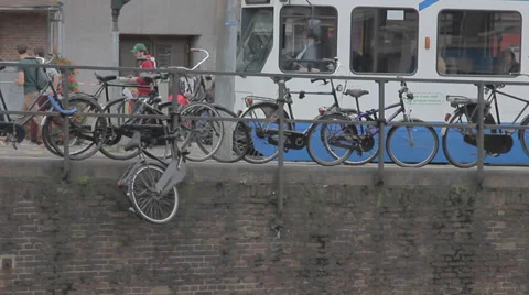Bicycle parking Stock Footage 36737700