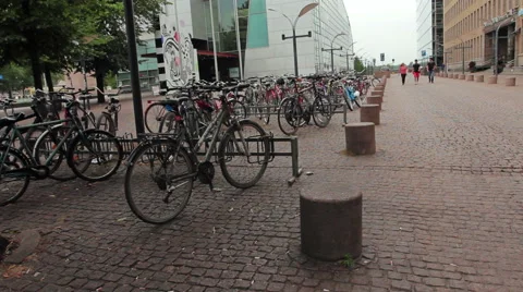 Bicycle parking Stock Footage 44263847