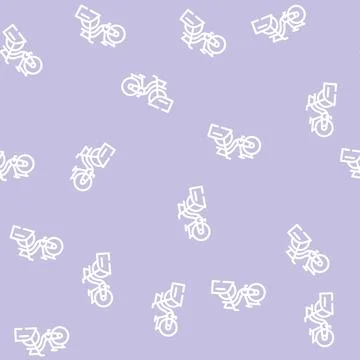 Bicycle parking line vector seamless pattern イラスト素材