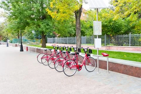 Bicycle parking Stock Photos
